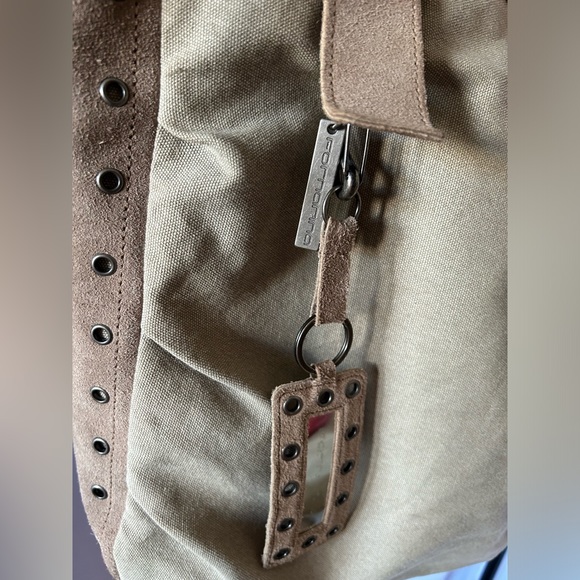 Vintage NWOT Fornarina Canvas and Suede Tote Bag with Zip Closure - Picture 8 of 8